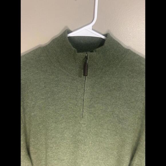 NWT Christian Lacroix 100% 2-Ply Cashmere Sweater Mens Large Green Holiday - Picture 7 of 9